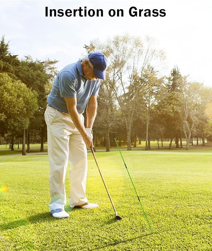Rhino Valley Golf Alignment Sticks - 48" Collapsible Golf Practice Rods for Aiming, Putting, Full Swing Trainer, Posture Corrector with Clear Tube Case, Golf Training Equipment