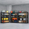 Heavy Duty 5-Tier Garage Storage Shelving Unit, Boltless Metal Rack for Garage Organization, Adjustable Freestanding Steel Shelf, Black, 76H x 60W x 24D