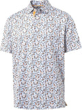 M MAELREG Mens Golf Shirt Short Sleeve Dry Fit Print Moisture Wicking Performance Patterns Collared Polo Shirt