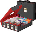 Card Storage Box 3200+ MTG Deck Box with 30 Colorful Divider, 4 Row Commander Trading Card Cases with Portable Handle & Display Windows, Fits for MTG/TCG/Magic Cards, Patented Design
