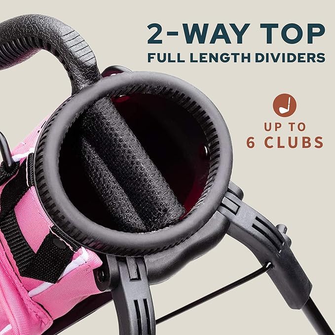 The Original Lightweight Sunday Golf Bag with Stand – Easy to Carry, Durable Pitch & Putt Bag for Driving Range, Par 3 & Executive Courses