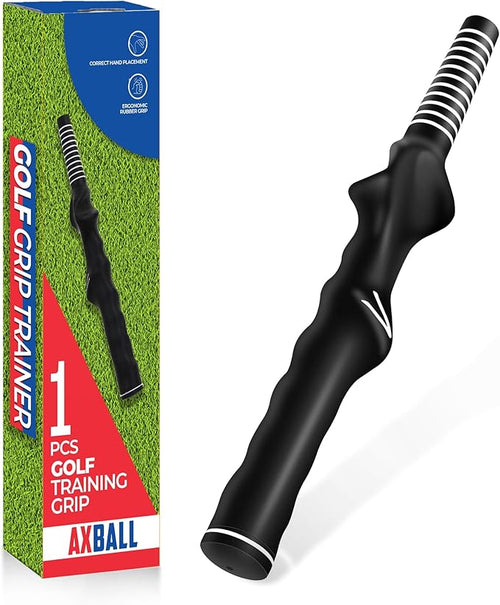 1Pcs Golf Grip Trainer for Improving Hand Positioning | Lightweight Golf Swing Trainer | Molded Anti-Slip Wrist Trainer | Black | Right Hand / Left Hand |