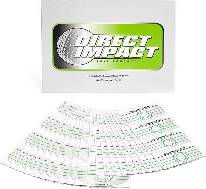 Direct Impact Golf Ultra-Thin Golf Impact Tape 200 Driver Impact Labels: Instant Feedback for Distance, Accuracy, Consistency