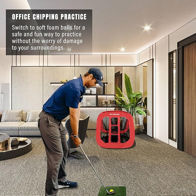 Pop-Up Golf Chipping Net - Ultimate Target Training Chip Aids for Precision & Distance, Outdoor | Indoor Practice, Golfer Gift