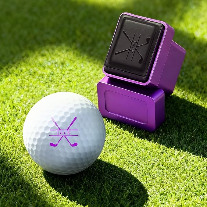 QYH Golf Ball Stamp Personalized - Custom Name Golf Ball Marker Stamp 5 Color Options Christmas Father's Birthday Gift Golf Accessories for Men