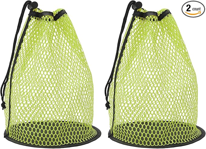 Golf Ball Storage Bag Nylon Mesh Golf Pouch with Adjustable Drawstring Closure for Balls Outdoor Sports Supplies