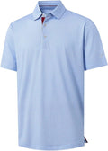 M MAELREG Mens Golf Shirt Short Sleeve Dry Fit Print Moisture Wicking Performance Patterns Collared Polo Shirt