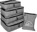 5 Set Packing Cubes for Travel Large Suitcase Luggage Organizer Bags Travel Accessories Vacation 4 Cubes 1 Laundry Pouch Bag