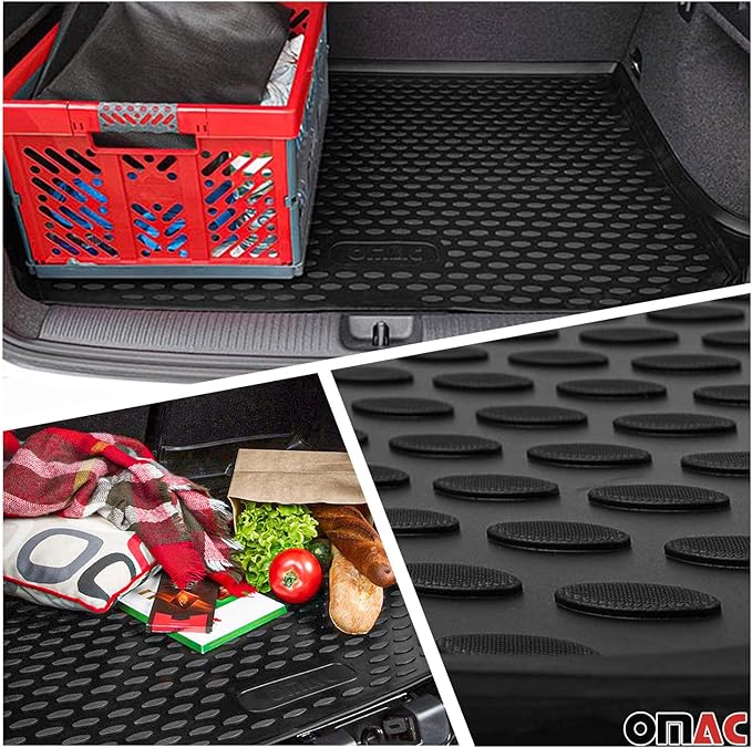 OMAC Custom Floor Mats & Cargo Liners for VW EOS 2007-2016 Black 5 Pcs