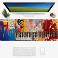 Music Piano Gaming Mouse Pad, Desk Mat, Non-Slip Rubber Base Cool Aesthetic MousePads for Computer Laptop Keyboard Office School Home Desktop Accessories Decor 31.5" x 11.8"