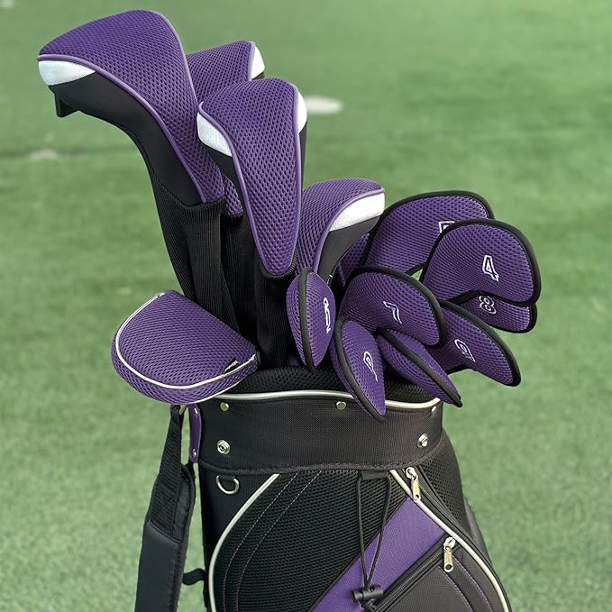 Andux 4pcs/Pack Long Neck Golf Hybrid Club Head Covers Dial No. Tag CTMT-02