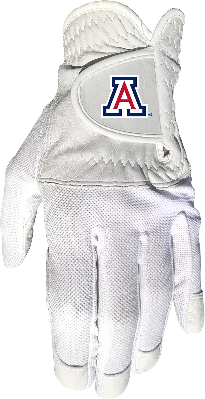 Team Golf NCAA Men's Left Hand Golf Glove, For Right Handed Players, One Size, Includes Removable Double-Sided Magnetic Ball Marker