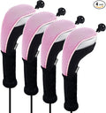 Andux 4pcs/Pack Long Neck Golf Hybrid Club Head Covers Dial No. Tag CTMT-02