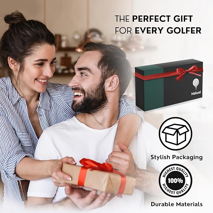Makuei Golf Water Brush with Golf Towel and Divot Tool - Durable Golf Kit - Elevate Your Golfing Performance Today with Our Golf Cleaning Kit - Best Golf Gift for Golfers