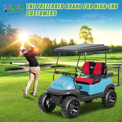 10L0L Golf Cart Seat Covers Universal for Yamaha G29 Drive2 Club Car DS Precedent Tempo Standard Front Seats, Breathable Mesh Bench Seat Cover, No Drilling Seat Cushion - All-Season Comfort
