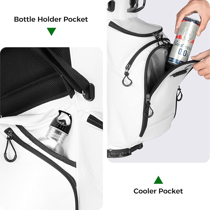 Findway 14 Way Golf Stand Bag, Lightweight Golf Bag with Stand for Men Women, Golf Club Carry Bag with Dual Strap, Full Length Dividers, Multiple Pockets, Golf Ball Holder