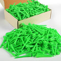 FINGER TEN Golf Tees Plastic Unbreakable Easy to Find Bulk Value 500 Count, 2 3/4 3 1/4 Inch Stable Tee Driving Range Reduce Friction, Green Red White USA Flag Practice