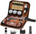 Golf Accessories for Men and Women for Golfers, Accessories Set in Hi-End PU Case with Golf Balls, HD Rangefinder, Golf Tees, Cleaning Brush, Divot Knife, Scorer, Golf Ball Clamp