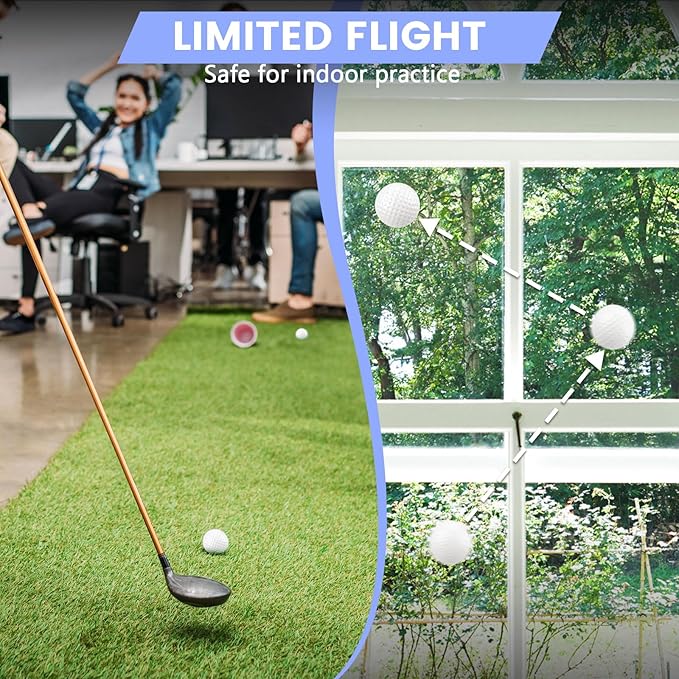 Junkin 80 Pcs Foam Golf Balls Rubber Practice Balls Realistic Feel and Flight Sport Training for Indoor or Outdoor Backyard Golf Training