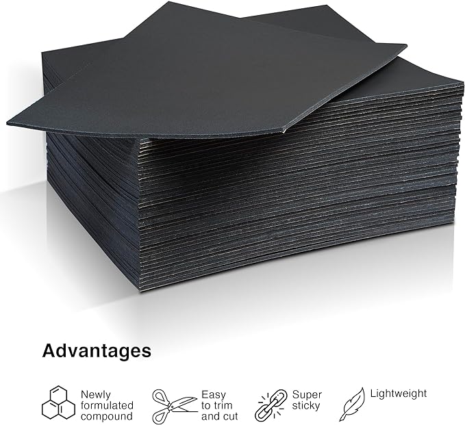 Siless Liner 157 mil (4 mm) 51 sqft Car Sound Deadening Closed Cell Foam & Heat Insulation mat - PE Foam Sound Deadener Material & Heat Barrier