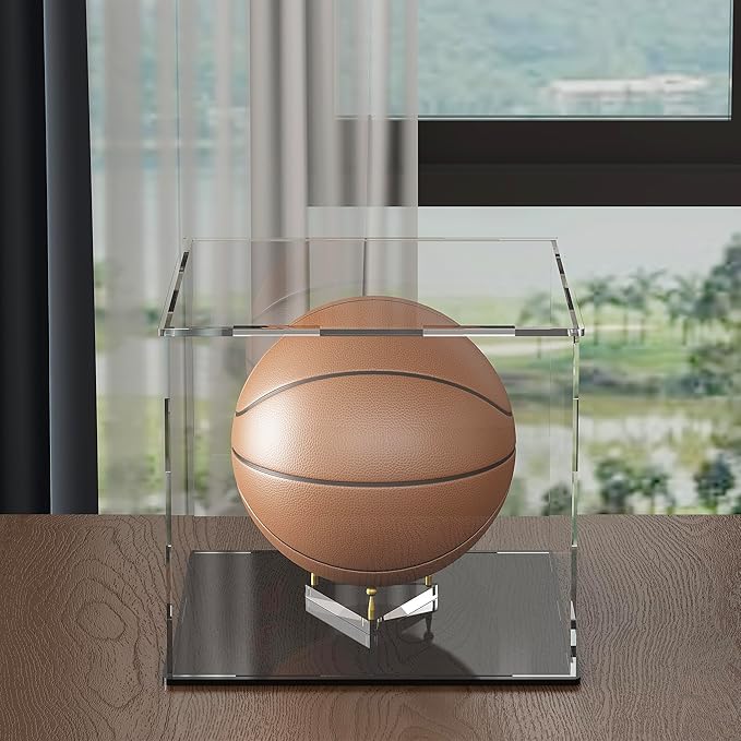 Acrylic Ball Holder 3-Pack, Small Size for Baseball, Softball & Golf Ball; Medium & Large Size for Basketball, Soccer, Volleyball; Horizontal Size for Rugby and Football