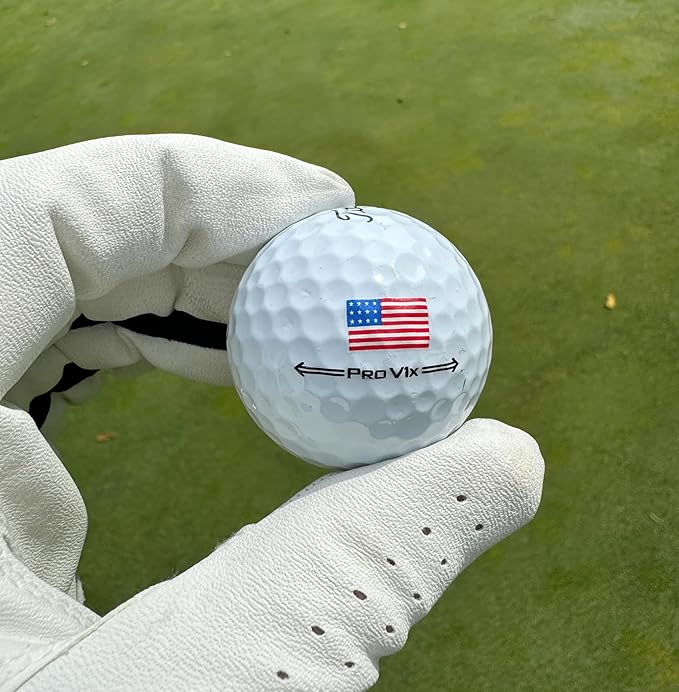 Golfdotz - USGA Rule Conforming Novelty Golf Ball Markers, Golf Ball Stickers for Marking Balls, No More Smearing from Stamps, Gifts for Golfers, Dads, and Retirees, (USA Collection; 32-Count)