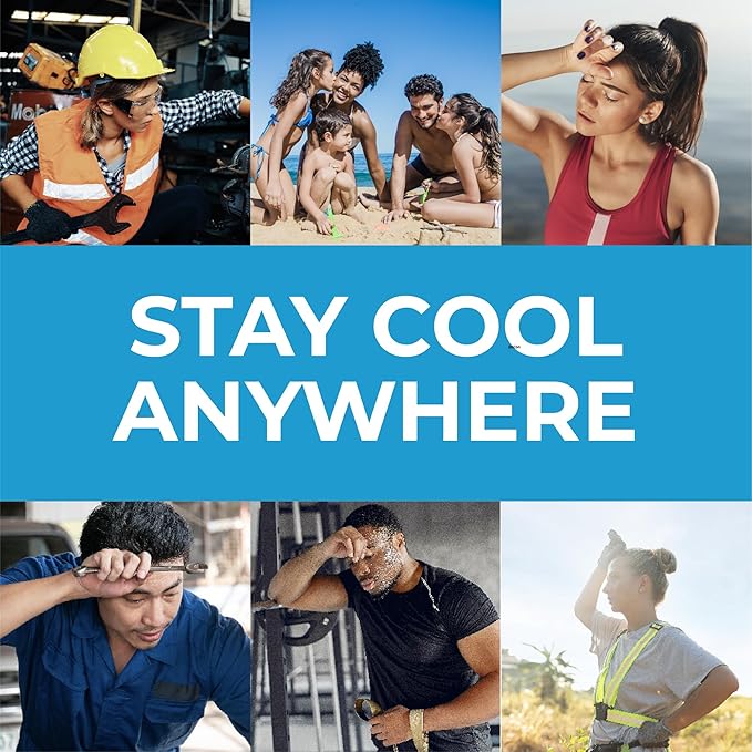 SHAKEitCOOL Original Cooling Towel – Be Cool in Style - Heat Relief, Soft, Lightweight, Sun Protection, Easy Clean - Perfect for Biking, Running, Yoga, Gym, Gardening - Football