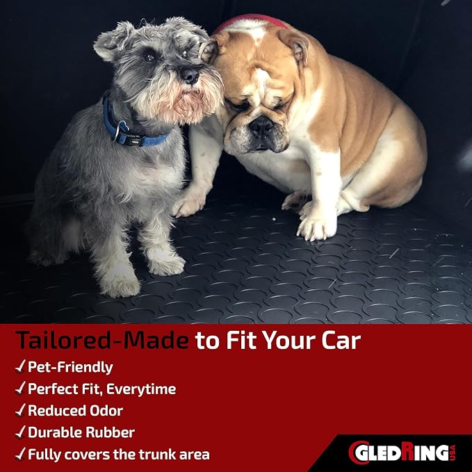 Gledring USA Custom Fit All-Weather Rubber Cargo Liner Intended for Volkswagon Tiguan 2007-2017, No Trimming Required, Tailored Custom Fit, Protects from Rain, Mud, & Snow