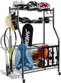 VEVOR Golf Bag Organizer, Golf Bag Storage Rack Stand Holder, Sports Equipment Storage Rack, Golf Storage Organizer for Garage, Sports Gear, Toys Storage Rack Hooks