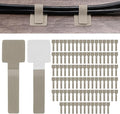100-Pack Hook and Loop Cable Ties, 3.5 x 1.1 Inch Enhanced Self-Adhesive Cord Organizer for Desk/Home/Wall/Office Essentials, Cable Management Under Desk [Beige]