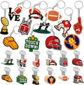 Batiyeer 36 Pack Football Keychains Bulk Party Favors Sports Ball Key Chains Funny Keyring Gifts for Women Men Birthday Supplies
