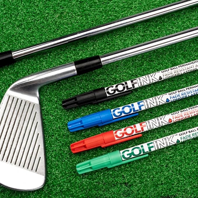 Flightpath GolfInk Marker Pens – Smudge-Free Tour Compliant Markers – Fine Tip, Leakproof Ink for Clean Golf Ball Identification or Liner Stencils – Long-Lasting, Permanent – 2 Pack (Red)