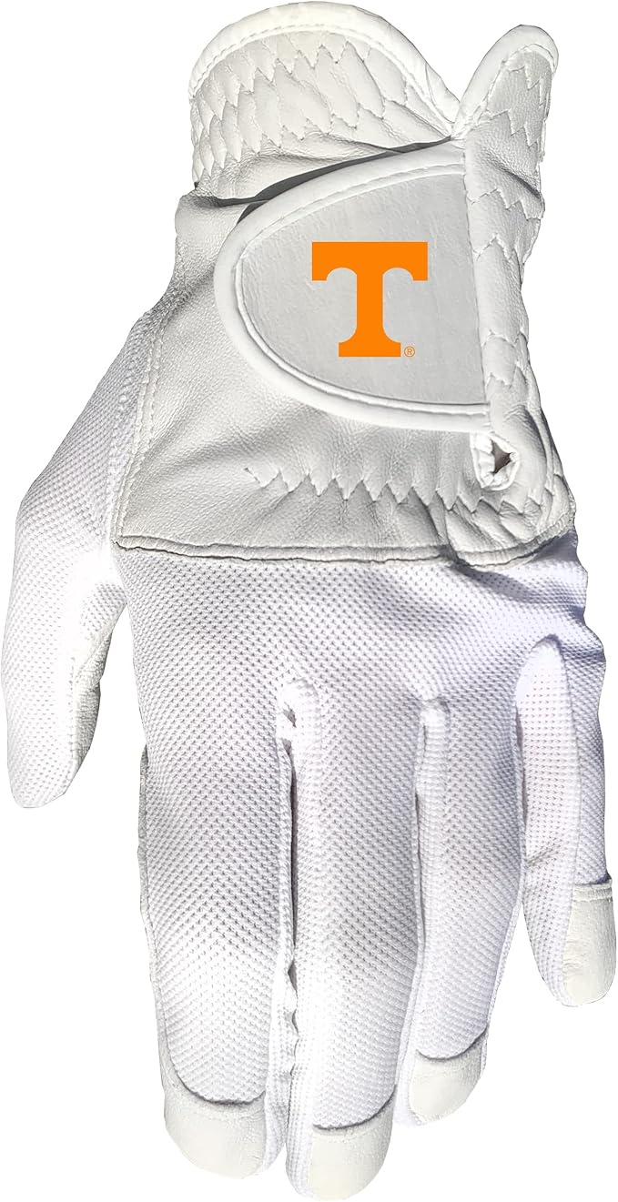 Team Golf NCAA Men's Left Hand Golf Glove, For Right Handed Players, One Size, Includes Removable Double-Sided Magnetic Ball Marker