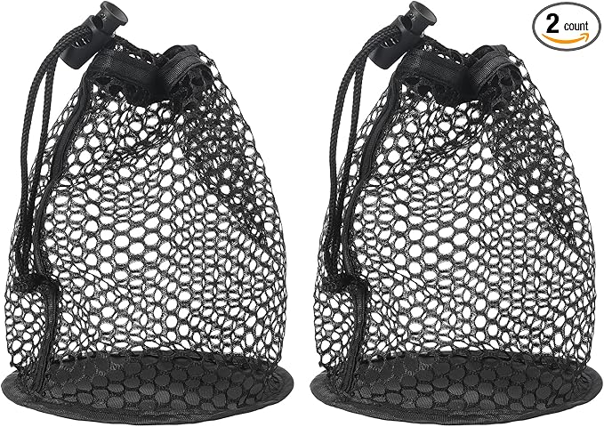 Golf Ball Storage Bag Nylon Mesh Golf Pouch with Adjustable Drawstring Closure for Balls Outdoor Sports Supplies