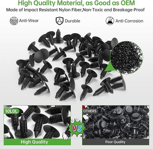 10L0L Universal Golf Cart G&E X-Mas Tree Rivets Fits EZGO Club Car Yamaha OEM#1010434 (50 PCS)