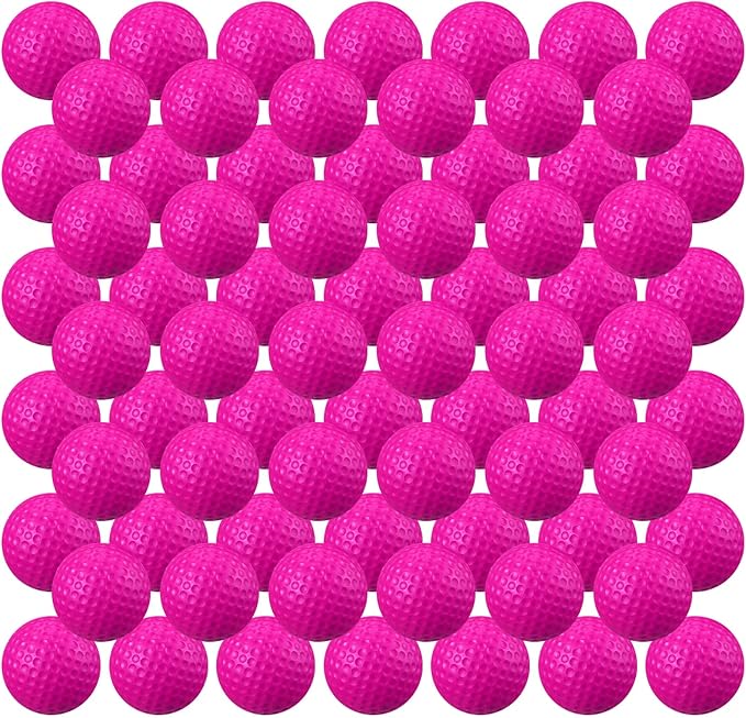 Junkin 80 Pcs Foam Golf Balls Rubber Practice Balls Realistic Feel and Flight Sport Training for Indoor or Outdoor Backyard Golf Training
