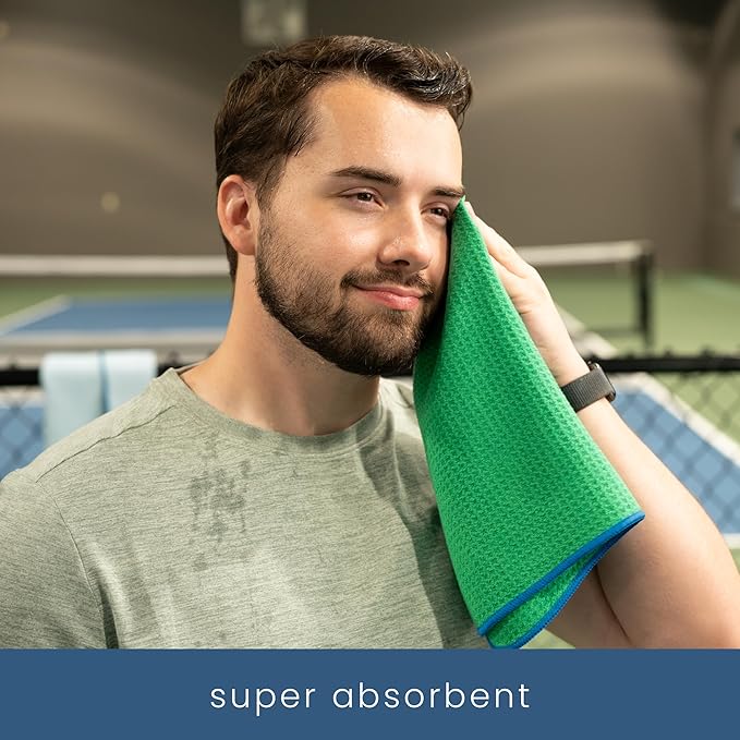 S&T INC. Pickleball Towels, Microfiber Gym Towels for Gym Bag, 16 Inch x 27 Inch, 3 Pack