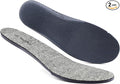 Thick Merino Wool Insoles for Men Fur Fleece Shoes Inserts Memory Foam Cushion Comfort Warm Sheepskin Insoles for Winter Snow Boots Slippers Grey 45EU,US12