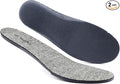 Thick Merino Wool Insoles for Women Fur Fleece Shoes Inserts Memory Foam Cushion Comfort Warm Sheepskin Insoles for Winter Snow Boots Slippers Grey 38EU,US7