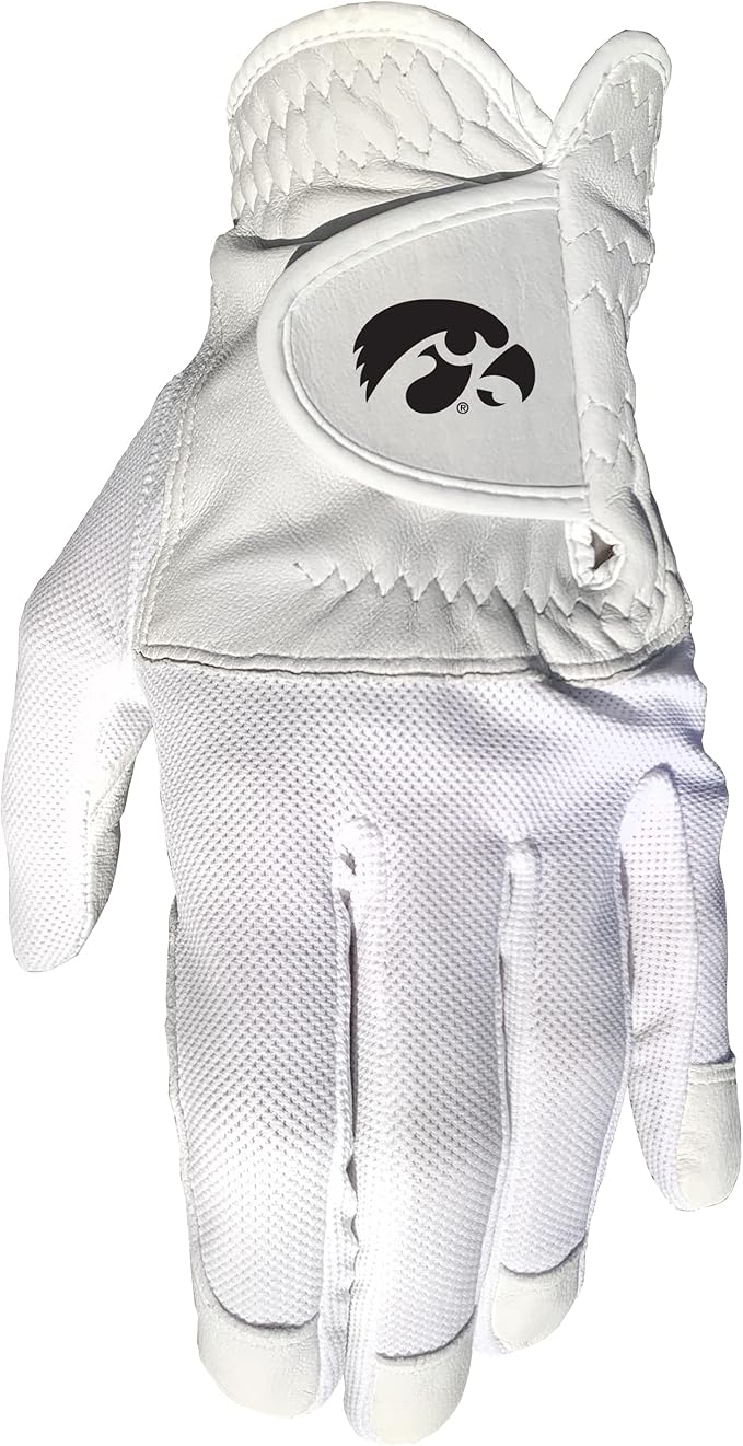 Team Golf NCAA Men's Left Hand Golf Glove, For Right Handed Players, One Size, Includes Removable Double-Sided Magnetic Ball Marker
