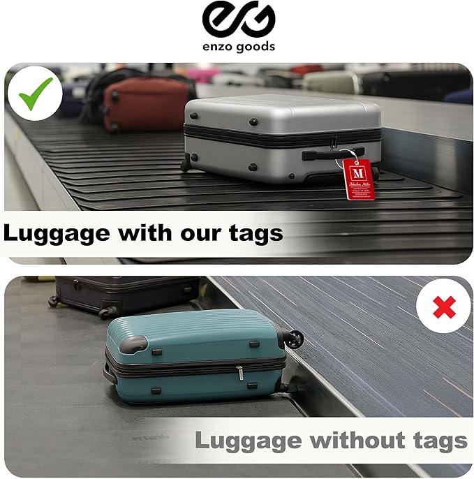 Personalized Luggage Tag | Custom Luggage Tags for Suitcases | Kids Backpack Tag | 10 Color Options & Choose Font, Font Color