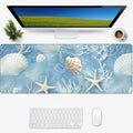 Starfish Coral Ocean Gaming Mouse Pad, Desk Mat, Non-Slip Rubber Base Cool Aesthetic MousePads for Computer Laptop Keyboard Office School Home Desktop Accessories Decor 31.5" x 11.8"