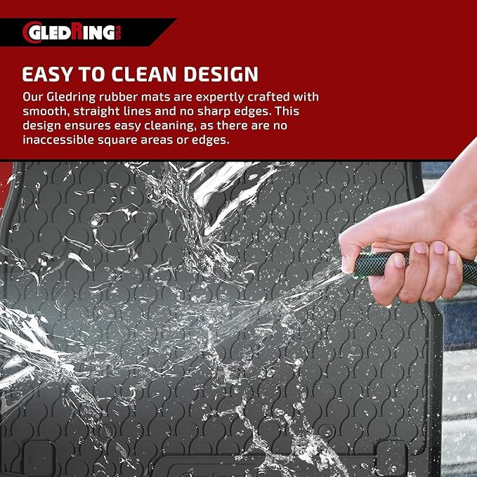 Gledring USA Custom Fit All-Weather Rubber Cargo Liner Intended for Volkswagon Tiguan 2007-2017, No Trimming Required, Tailored Custom Fit, Protects from Rain, Mud, & Snow