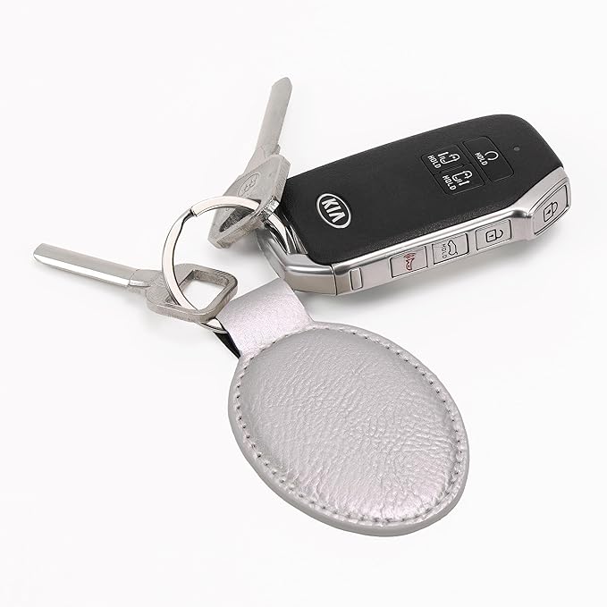 LaserGram Oval Keychain, Off Road Racer, Personalized Engraving Included (Silver)