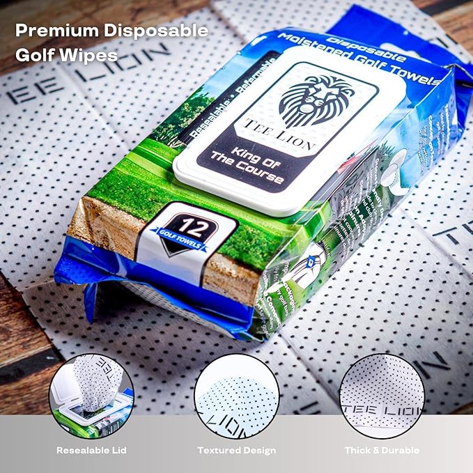 TeeLion Golf Towels are The Easiest and Most Convenient Way to Keep Your Clubs and Golf Balls Clean, from The First tee to The Final Hole. Designed as a moistened Disposable Towel