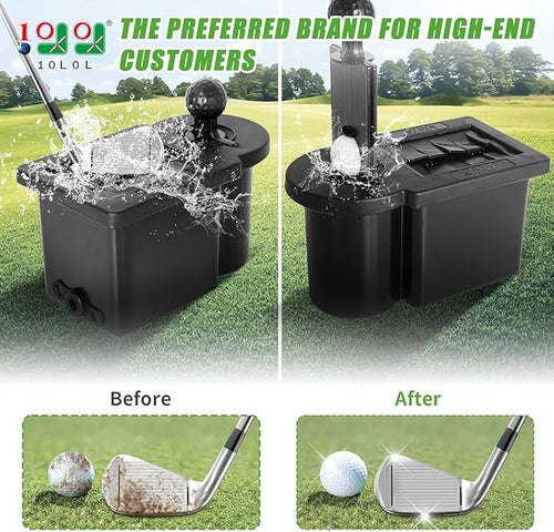 10L0L Universal Golf Ball Washer and Club Head Cleaner for EZGO Club Car Yamaha, Stay at the Top of Your Golf Game with the Convenient-Black