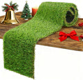GLOBREEN Artificial Grass Table Runner 36 Inches for Christmas Mantel Decor Table Centerpiece Football Party Golf Themed Birthday Baby Shower