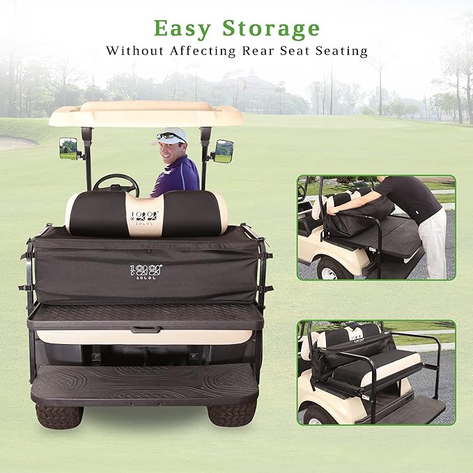 10L0L Cargo Bag for 4 Passenger Golf Carts, Storage Grocery Shopping Bag for Yamaha, EZGO TXT/RXV, Club Car DS/Precedent Golf Cart