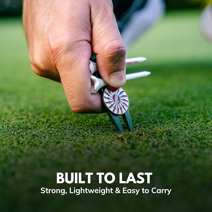 The Byrd Divot Clyp Golf Multitool - Divot Tool & Clip | Organizes Your Tees, Ball Marker & Divot Tool All in One | Essential Golf Gear for Focused Rounds | Golf Accessories for Men (Blue)