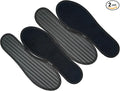 Happystep Cotton Terry Cloth Insoles, Barefoot Shoe Inserts, Sweat Absorption, Odor Control, Moisture-Wicking, Washable and Reusable, Zero Drop Shoe Insoles, 2 Pairs of Black (Men Size 10)